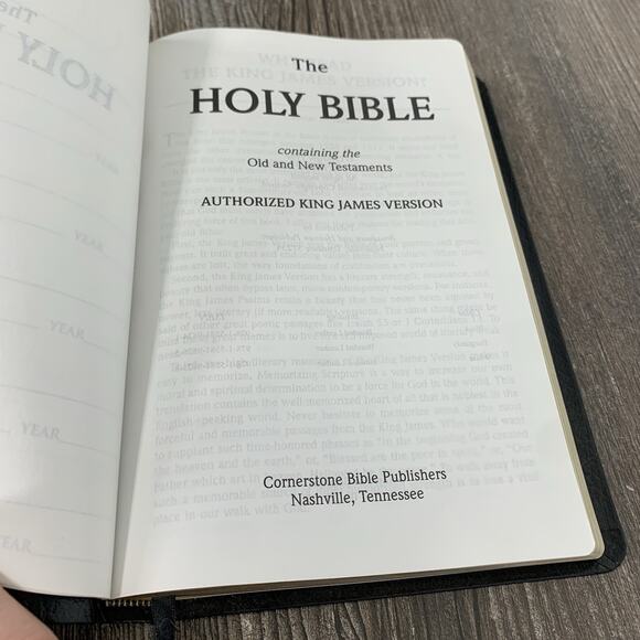 Holy Bible KJV Personal Reference CornerStone Genuine Bonded Leather Red Letter - Picture 8 of 11